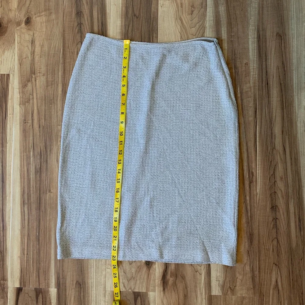 St. John Knit Skirt Cream/Tan with Gold Thread PF11 GRP2 - Picture 10 of 10
